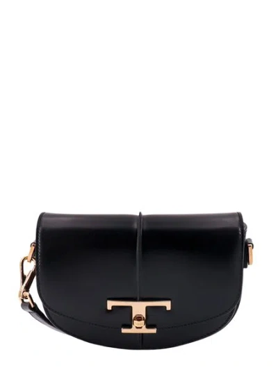 Tod's Luxury Black Mini Leather Handbag For Women In Brown