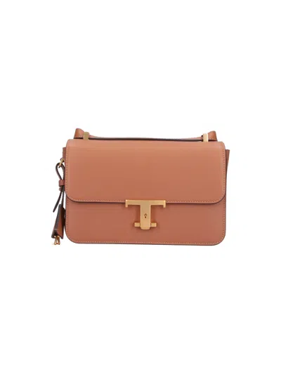 Tod's Tod`s Luxury Calf Leather Flap Bag For Women In Brown