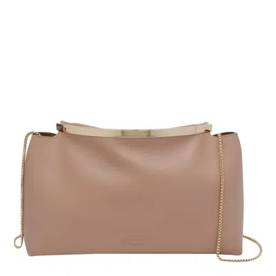 Tod's Tods Magenta Clutch In Sand