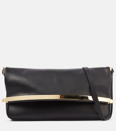 Tod's Magenta Small Leather Shoulder Bag In Black