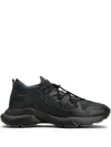 Tod's Sneakers In Pelle E Tessuto Tecnico In Black