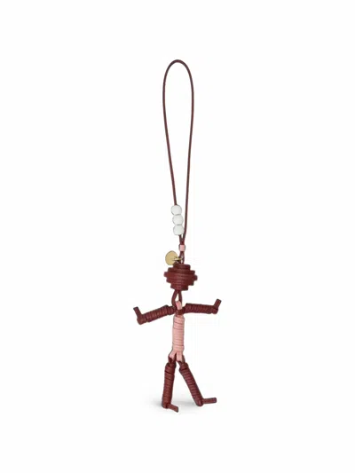 Tod's Man Charm In Leather In Red