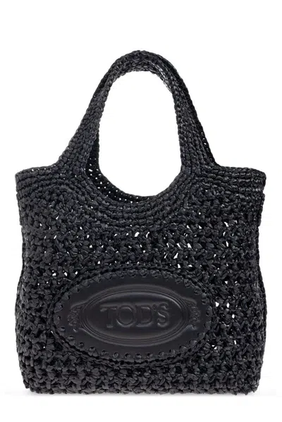 Tod's Manici Logo Debossed Tote Bag