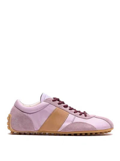 Tod's Violet Leather T-marathon Sneakers In Purple