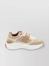 Tod's Sneakers In Fabric And Suede Leather In Brown