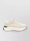 Tod's Sneakers In Leather And Fabric In Neutral
