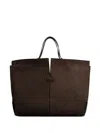 Tod's Maxi Suede Tote Bag In Brown