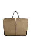 Tod's Maxi Suede Tote Bag In Neutrals