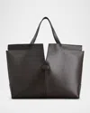 Tod's Media Calf Leather Shopper Tote Bag In Palissandro