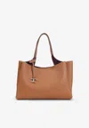 Tod's T Timeless Leather Tote Bag In Brown For Women