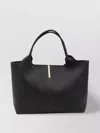 Tod's Top Handle Shoulder Bag With Metal Accent In Black