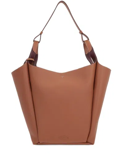 Tod's Medium Bucket Bag In Kenia Bordeaux Scuro