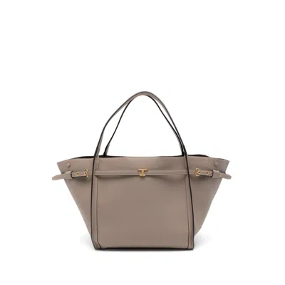 Tod's Medium Buckle Tote Bag In Neutral
