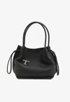 Tod's Medium Buz Leather Shoulder Bag In Black