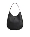 Tod's Di Bag Medium Leather Hobo Bag In Black