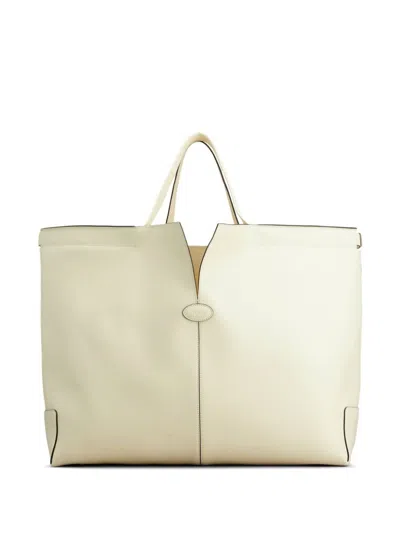 Tod's Medium Di Folio Tote Bag In Neutrals