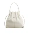 Tod's Medium Di Leather Bucket Bag In White