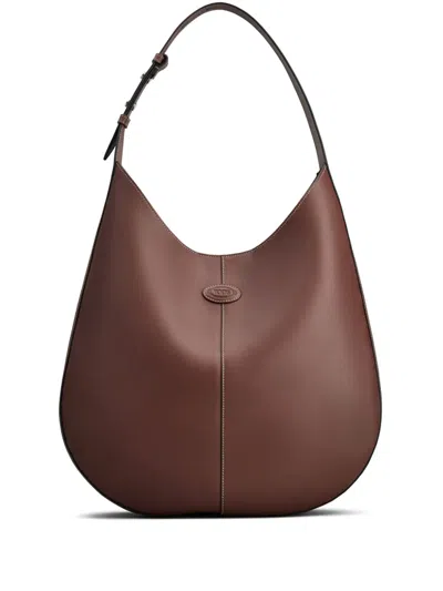Tod's Medium Di Leather Shoulder Bag In Brown