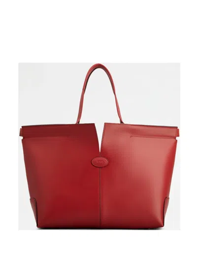 Tod's Medium Di Tote Bag In Red
