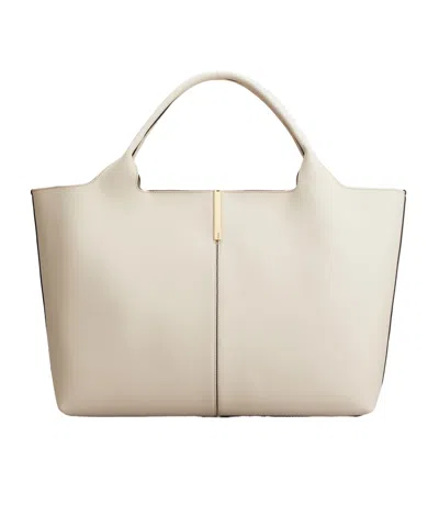 Tod's Medium Double Handle Handbag In White