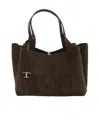 Tod's Medium Double Handle Shopping Bag In Brown