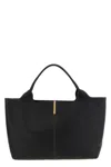 Tod's Medium-small Leather Shopping Bag In Black
