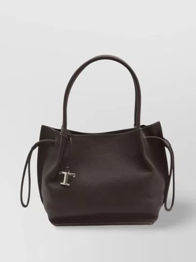 Tod's Medium Leather Bucket Bag Drawstring