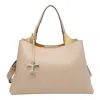 Tod's Medium Leather Tote Bag In Neutral