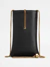 Tod's Medium Leather Phone Holder In Black