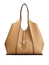 Tod's Medium Leather Shopping Bag In Brown