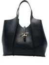 Tod's Medium Leather Tote Bag In Blue