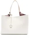 Tod's Medium Leather Tote Bag In Grey