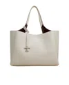 Tod's Medium Leather Tote Bag In White