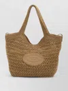 Tod's Raffia And Leather Medium Shopping Bag In Brown