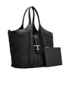 Tod's Medium Rafite Leather Shopping Bag In Black