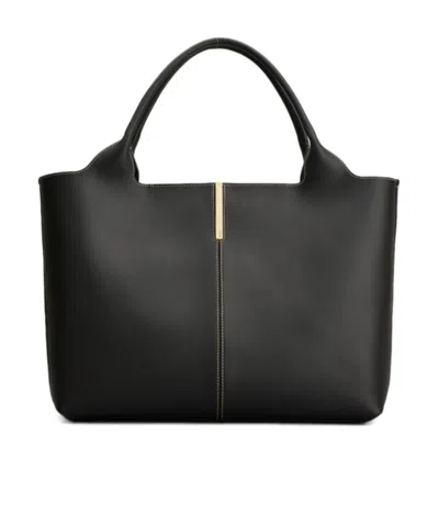 Tod's Medium Shopping Bag In Black