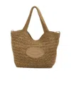 Tod's Raffia And Leather Medium Shopping Bag In Brown