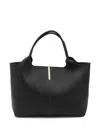 Tod's Medium-small Leather Shopping Bag In Black