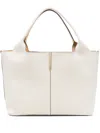Tod's Medium-small Leather Tote Bag In Neutral