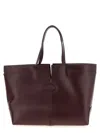 Tod's Medium-small Tods Di Bag Folio Shopping Bag In Burgundy