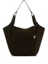 Tod's Medium Suede Tote Bag In 褐色