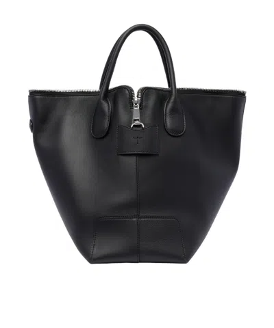 Tod's Medium Swing Tote Bag In Black