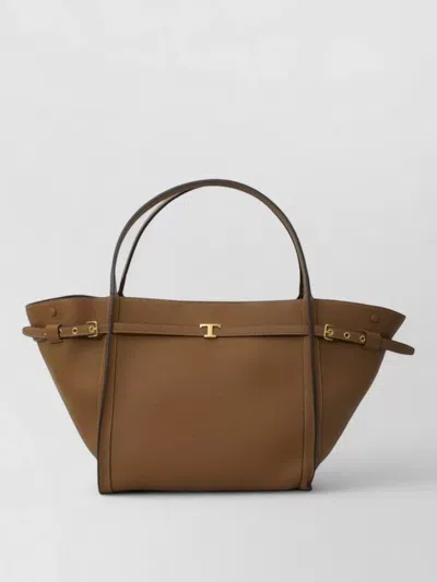 Tod's Medium T Signature Shopping Bag In Red
