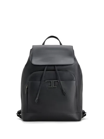 Tod's Medium T Timeless Backpack In Black