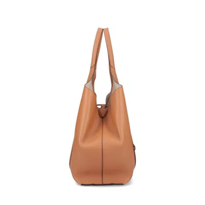 Tod's Tods Medium T-timeless Shopping Bag In Brown