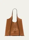 Tod's Medium T Timeless Shopping Bag In Kenia Scuro