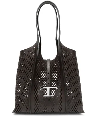 Tod's Medium T Timeless Tote Bag In Brown