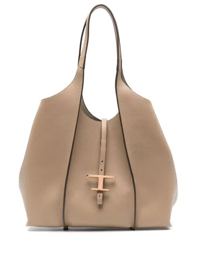 Tod's Medium T Timeless Tote Bag In Neutrals