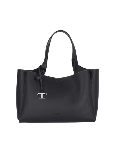 Tod's Medium Tote Bag In Black