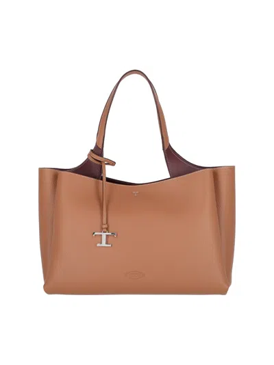 Tod's Medium Tote Bag In Brown